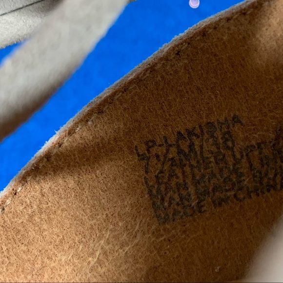 Lucky Brand “Lakisha” Suede Leather Open Toe Strappy Block Heel Sandals Sz 7.5M - Picture 9 of 9